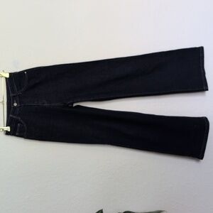 Dark Blue Wide-Leg Jeans